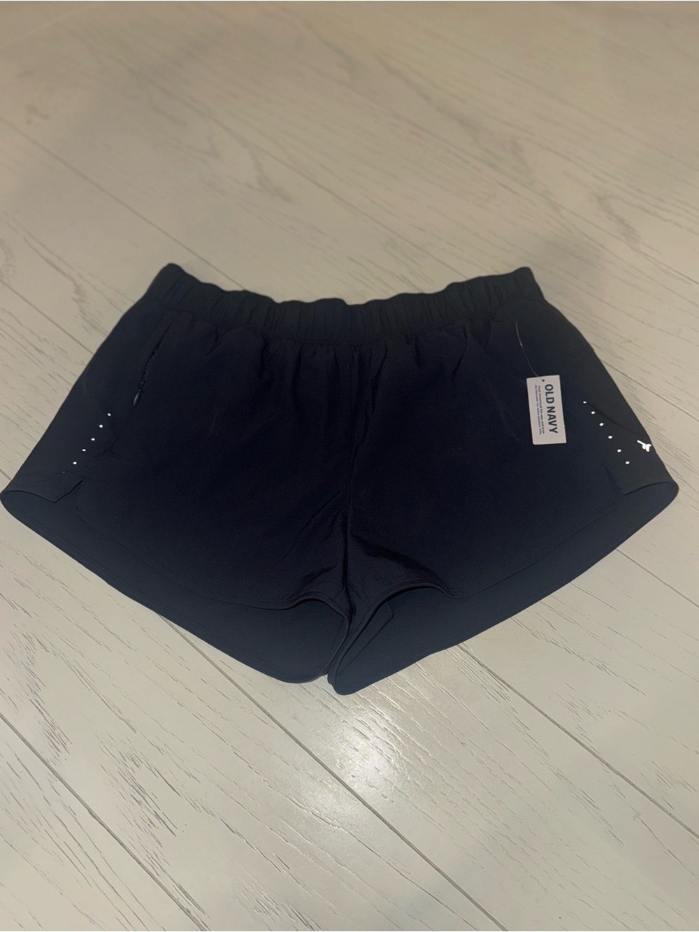 Old Navy Black Women’s Athletic Shorts with Reflective Dots